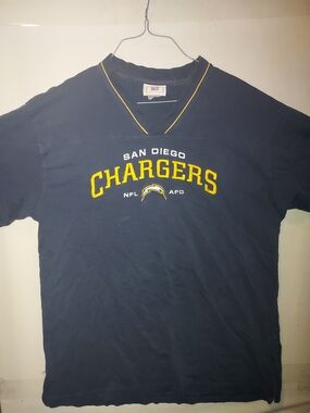 NFL San Diego Chargers Navy Blue Shirt with Yellow Accent